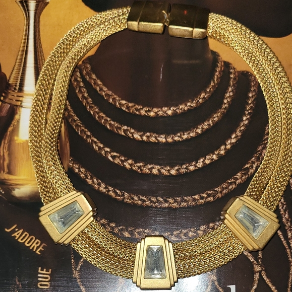 1980s Vintage Monet Statement Collar Necklace - Picture 12 of 12